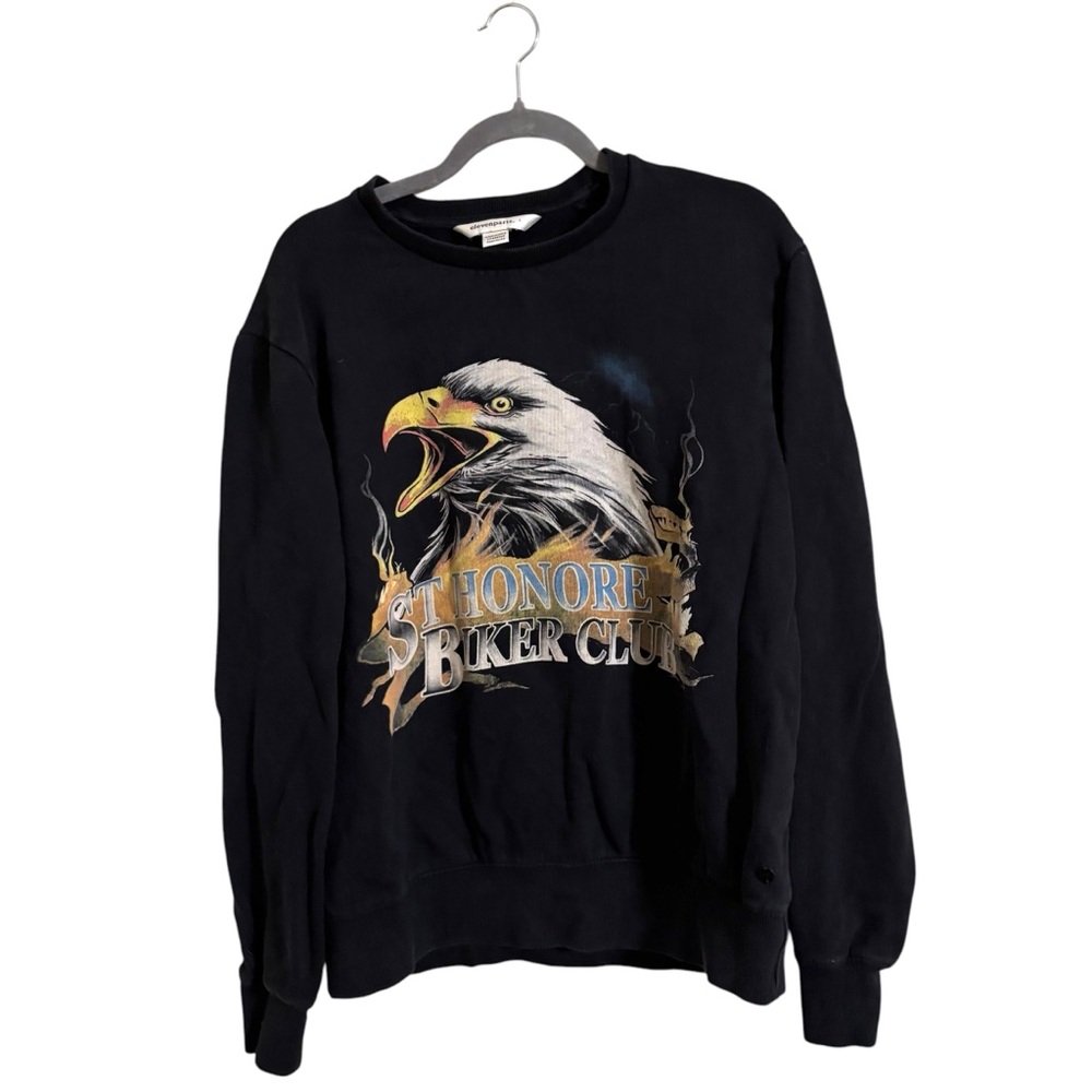 Elevenparis St. Honore Biker Club Eagle Pullover Graphic Sweatshirt‎ Large